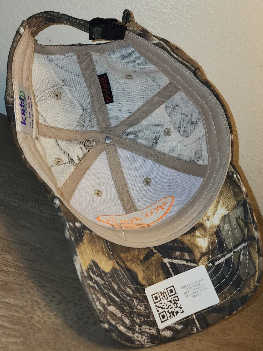 Realtree Camouflage Baseball Cap with Orange Embroidery